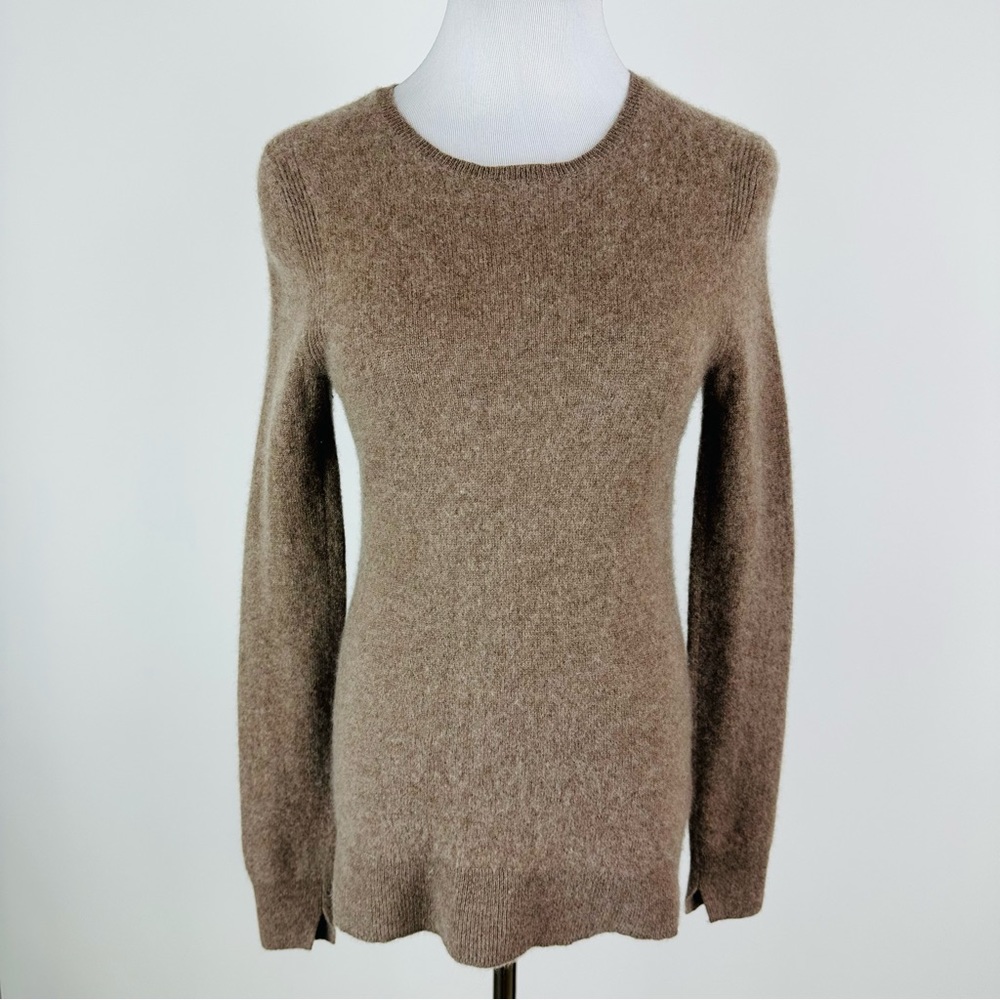 Saks Fifth Avenue Brown Cashmere Crewneck Sweater XS - Picture 1 of 13